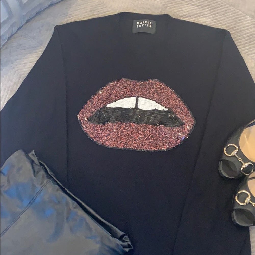 Markus Lupfer Iconic Lips Sweater